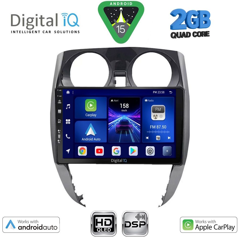 Βλησαρούλης Car Center - DIGITAL IQ BXC 3464_CPAA (10inc) MULTIMEDIA TABLET for NISSAN NOTE mod. 2012-2020