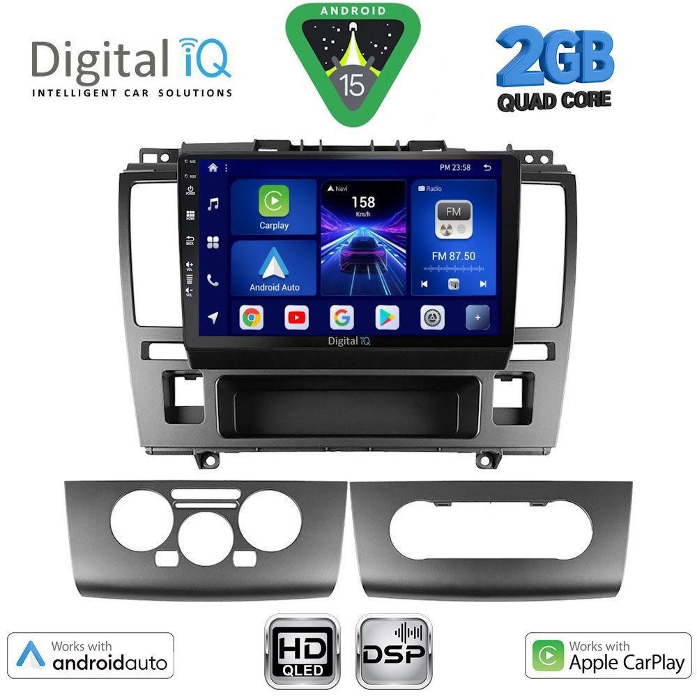 Βλησαρούλης Car Center - DIGITAL IQ BXC 3465_CPAA (9inc) MULTIMEDIA TABLET for NISSAN TIDA mod. 2004-2013