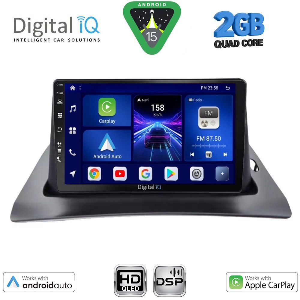 Βλησαρούλης Car Center - DIGITAL IQ BXC 3550_CPAA (9inc) MULTIMEDIA TABLET for RENAULT KANGOO mod. 2010-2021