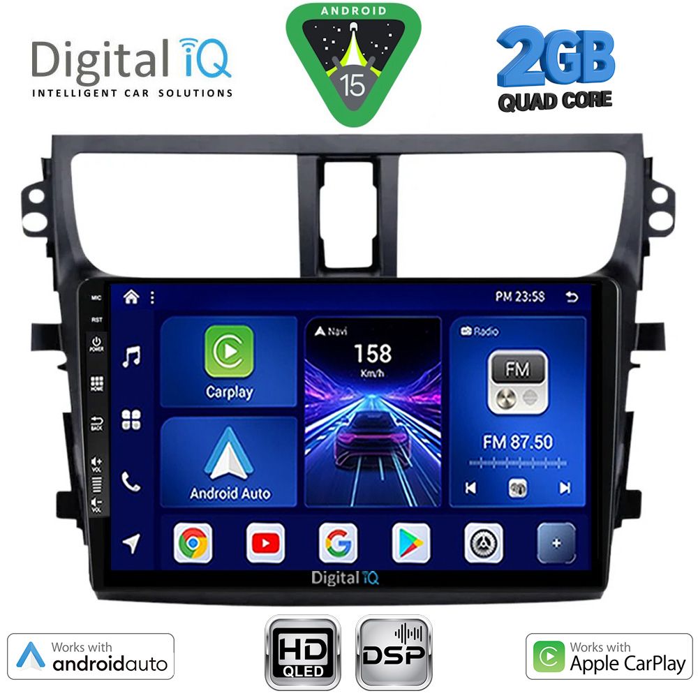 Βλησαρούλης Car Center - DIGITAL IQ BXC 3674_CPAA (9inc) MULTIMEDIA TABLET for SUZUKI CELERIO mod. 2015-2021