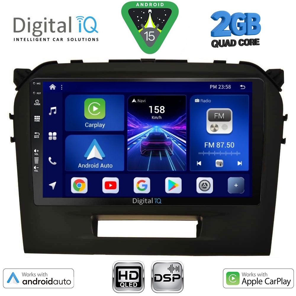 Βλησαρούλης Car Center - DIGITAL IQ BXC 3697BL_CPAA (9inc) MULTIMEDIA TABLET for SUZUKI VITARA mod. 2016-2025 (BLACK)