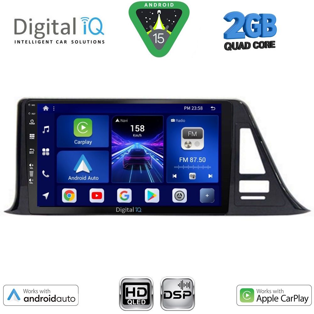 Βλησαρούλης Car Center - DIGITAL IQ BXC 3709_CPAA (9inc) MULTIMEDIA TABLET for TOYOTA CH-R mod. 2017-2023