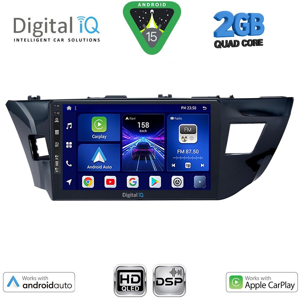 Βλησαρούλης Car Center - DIGITAL IQ BXC 3714MD_CPAA (10inc) MULTIMEDIA TABLET for TOYOTA COROLLA mod. 2013-2016