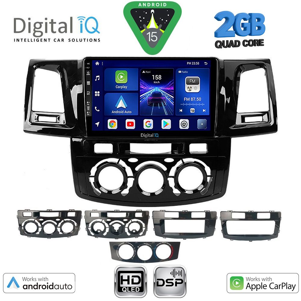 Βλησαρούλης Car Center - DIGITAL IQ BXC 3720_CPAA (9inc) MULTIMEDIA TABLET for TOYOTA HILUX mod. 2005-2016