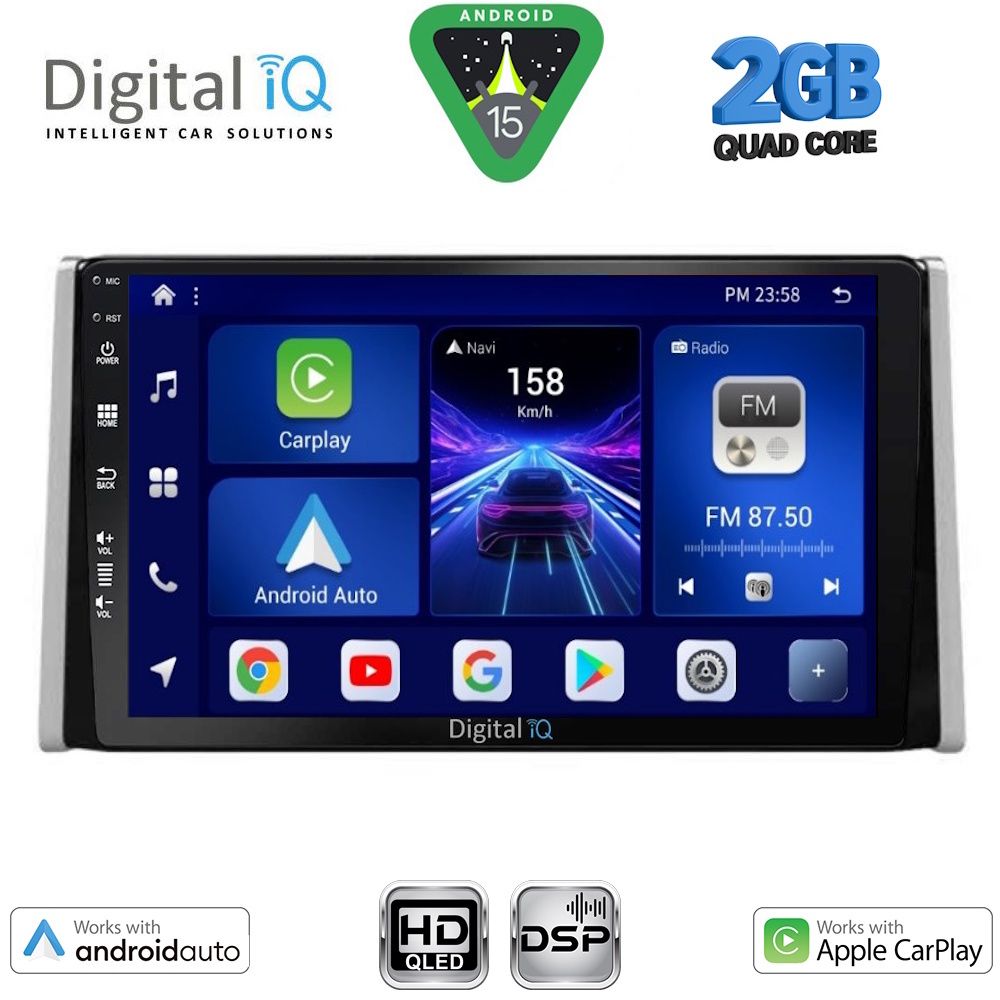 Βλησαρούλης Car Center - DIGITAL IQ BXC 3734_CPAA (10inc) MULTIMEDIA TABLET for TOYOTA RAV 4 mod. 2019-2025