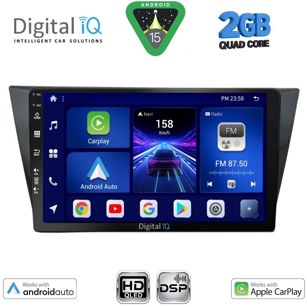Βλησαρούλης Car Center - DIGITAL IQ BXC 3761_CPAA (10inc) MULTIMEDIA TABLET for  VW TIGUAN  mod. 2016-2024
