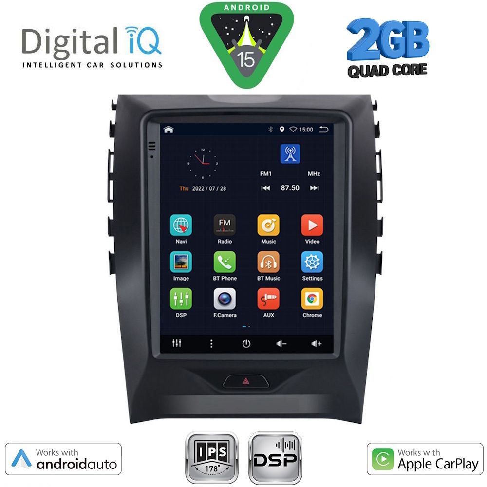 Βλησαρούλης Car Center - DIGITAL IQ BXC 3951_CPAA TESLA STYLE for FORD EDGE mod. 2015-2023
