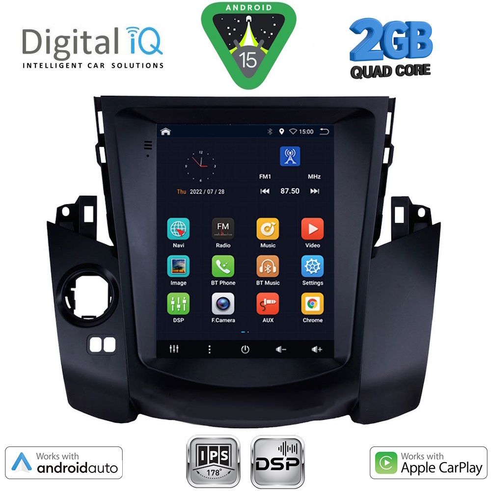Βλησαρούλης Car Center - DIGITAL IQ BXC 3969_CPAA TESLA STYLE for TOYOTA RAV 4 mod. 2006-2012