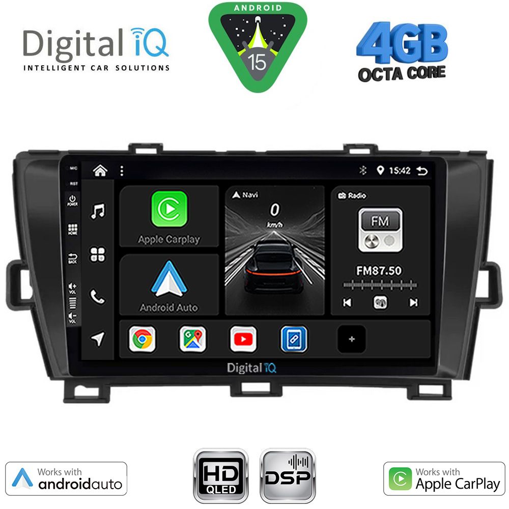 Βλησαρούλης Car Center - DIGITAL IQ BXF 16726BL_CPAA (9inc) MULTIMEDIA TABLET for TOYOTA PRIUS mod. 2009-2015 (BLACK)