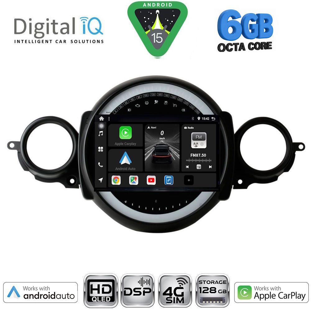 Βλησαρούλης Car Center - DIGITAL IQ BXF 17064_CPAA (9inc) MULTIMEDIA TABLET for MINI COOPER (R56-R57) mod. 2006-2014 - CLUBMAN (R55) mod. 2007-2014