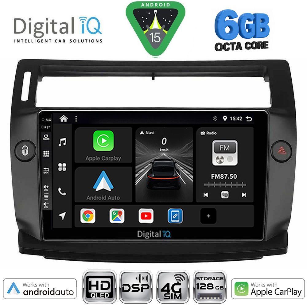 Βλησαρούλης Car Center - DIGITAL IQ BXF 17084BL_CPAA (9inc) MULTIMEDIA TABLET for CITROEN C4  mod. 2004-2011 (BLACK)