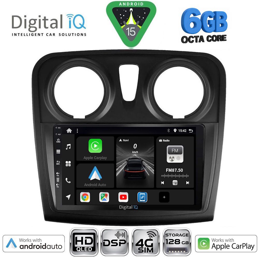 Βλησαρούλης Car Center - DIGITAL IQ BXF 17108_CPAA (9inc) MULTIMEDIA TABLET for DACIA LOGAN – SANDERO mod. 2012-2019