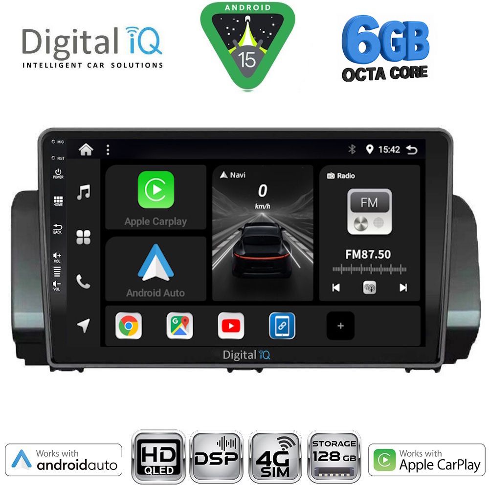 Βλησαρούλης Car Center - DIGITAL IQ BXF 17109_CPAA (9inc) MULTIMEDIA TABLET for DACIA LOGAN - SANDERO - JOGGER mod. 2020-2026