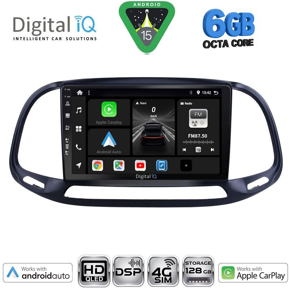 Βλησαρούλης Car Center - DIGITAL IQ BXF 17138_CPAA (9inc) MULTIMEDIA TABLET for FIAT DOBLO – OPEL COMBO mod. 2015-2018