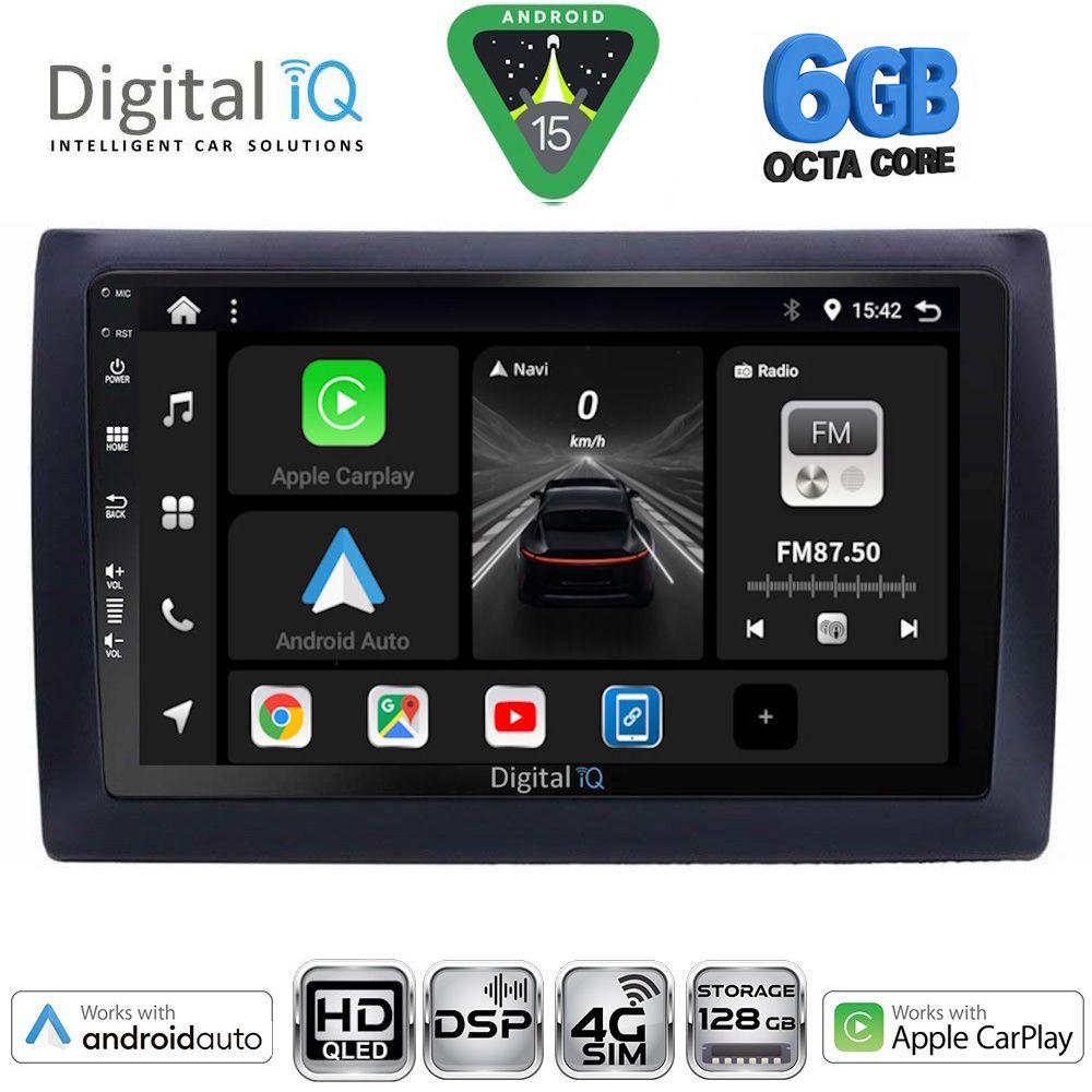 Βλησαρούλης Car Center - DIGITAL IQ BXF 17145_CPAA (9inc) MULTIMEDIA TABLET for FIAT STILO mod. 2001-2007