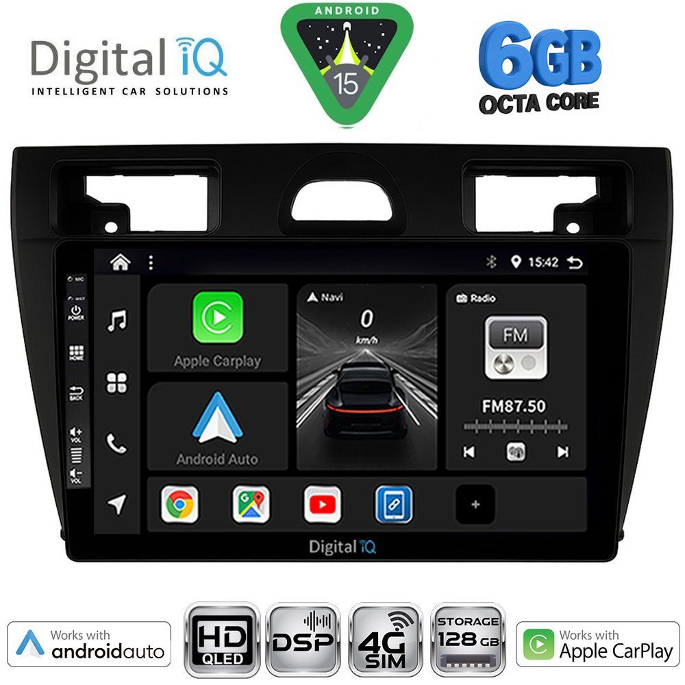 Βλησαρούλης Car Center - DIGITAL IQ BXF 17153BL_CPAA (9inc) MULTIMEDIA TABLET for FORD FIESTA mod. 2005-2008 (BLACK)