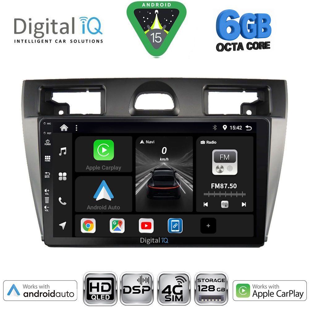 Βλησαρούλης Car Center - DIGITAL IQ BXF 17153SL_CPAA (9inc) MULTIMEDIA TABLET for FORD FIESTA mod. 2005-2008 (SILVER)