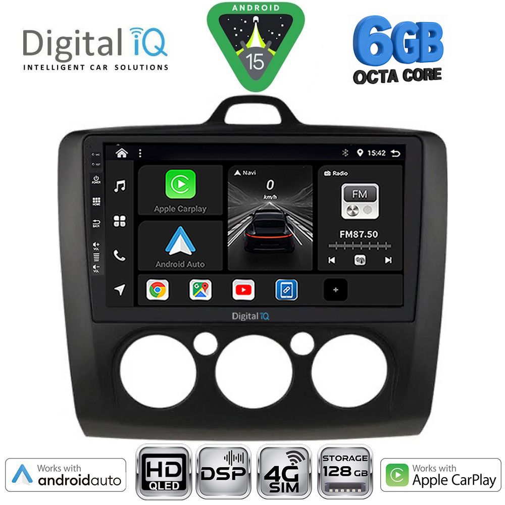 Βλησαρούλης Car Center - DIGITAL IQ BXF 17156BL_CPAA A/C (9inc) MULTIMEDIA TABLET for FORD FOCUS mod. 2005-2012 (BLACK)