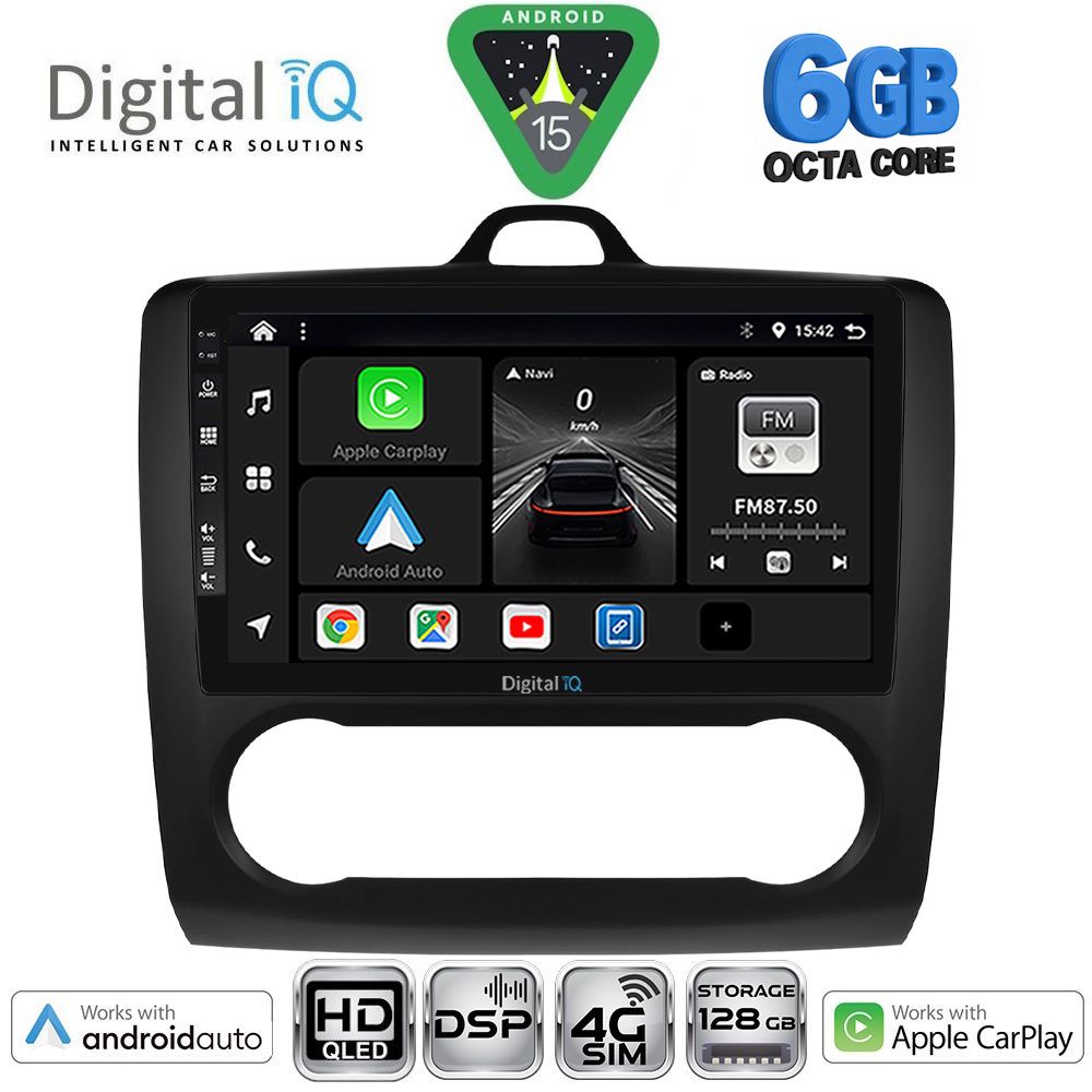 Βλησαρούλης Car Center - DIGITAL IQ BXF 17156BL_CPAA CLIMA (9inc) MULTIMEDIA TABLET for FORD FOCUS mod. 2005-2012 (BLACK)