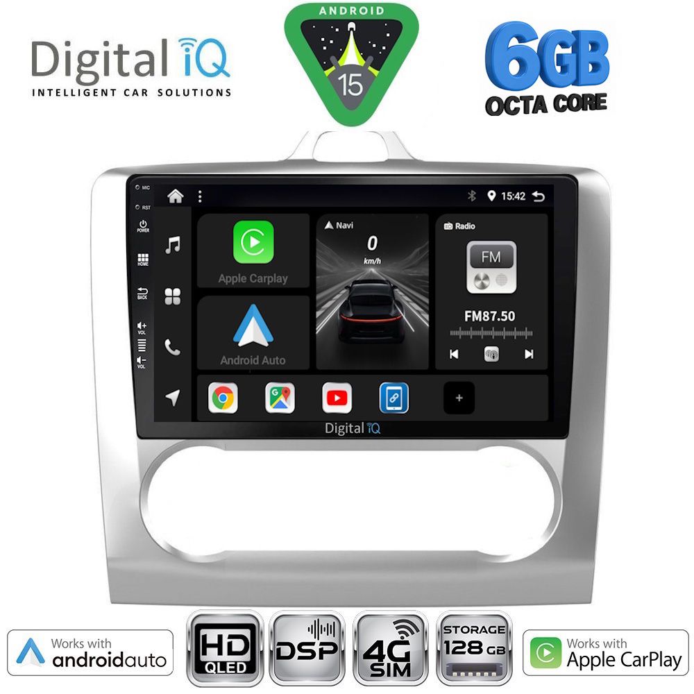 Βλησαρούλης Car Center - DIGITAL IQ BXF 17156SL_CPAA CLIMA (9inc) MULTIMEDIA TABLET for FORD FOCUS mod. 2005-2012 (SILVER)