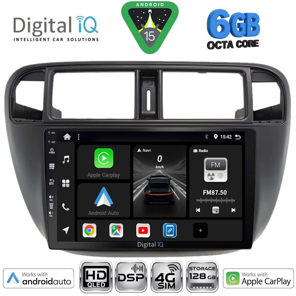 Βλησαρούλης Car Center - DIGITAL IQ BXF 17186_CPAA A/C (9inc) MULTIMEDIA TABLET for HONDA CIVIC mod. 1995-2001