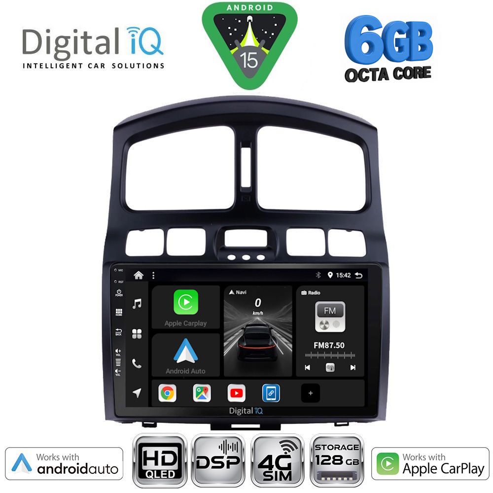 Βλησαρούλης Car Center - DIGITAL IQ BXF 17236_CPAA (9inc) MULTIMEDIA TABLET for HYUNDAI SANTA FE  mod. 2003-2006