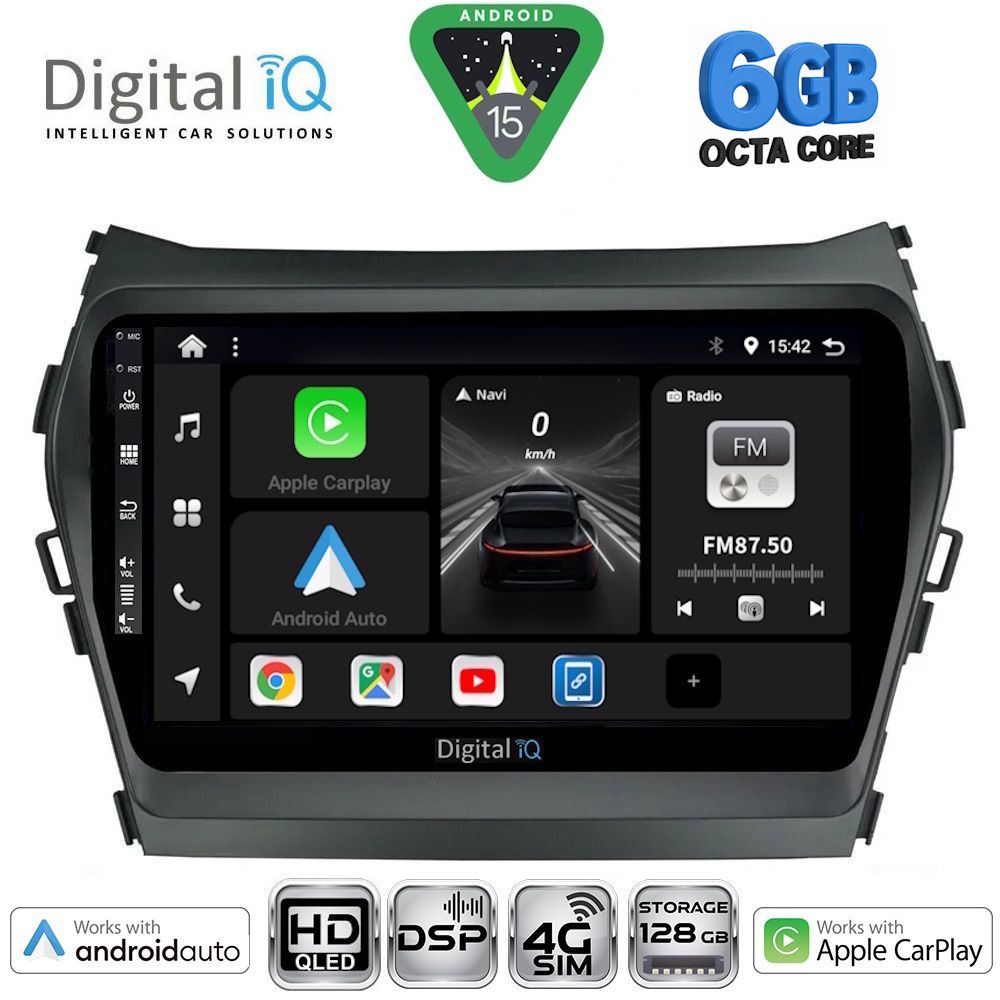 Βλησαρούλης Car Center - DIGITAL IQ BXF 17238_CPAA (9inc) MULTIMEDIA TABLET for HYUNDAI IX45 - SANTA FE mod. 2013-2017