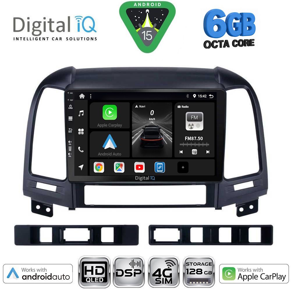 Βλησαρούλης Car Center - DIGITAL IQ BXF 17239_CPAA (9inc) MULTIMEDIA TABLET for HYUNDAI SANTA FE  mod. 2005-2013