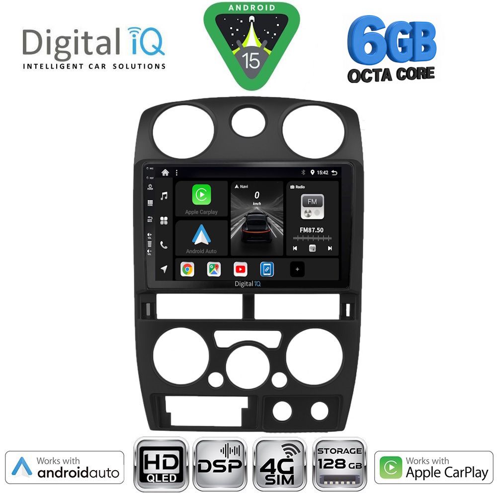 Βλησαρούλης Car Center - DIGITAL IQ BXF 17254BL_CPAA (9inc) MULTIMEDIA TABLET for ISUZU D-MAX mod. 2008-2012 (BLACK)