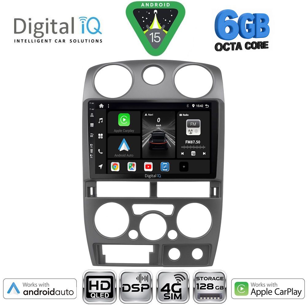 Βλησαρούλης Car Center - DIGITAL IQ BXF 17254GR_CPAA (9inc) MULTIMEDIA TABLET for ISUZU D-MAX mod. 2008-2012 (GREY)