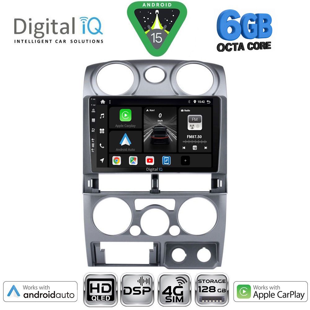 Βλησαρούλης Car Center - DIGITAL IQ BXF 17254SL_CPAA (9inc) MULTIMEDIA TABLET for ISUZU D-MAX mod. 2008-2012 (SILVER)