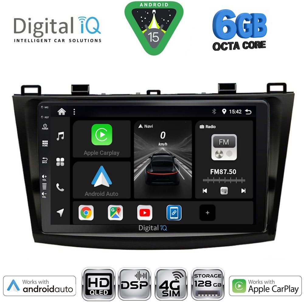 Βλησαρούλης Car Center - DIGITAL IQ BXF 17366_CPAA (9inc) MULTIMEDIA TABLET for MAZDA 3 mod. 2009-2014