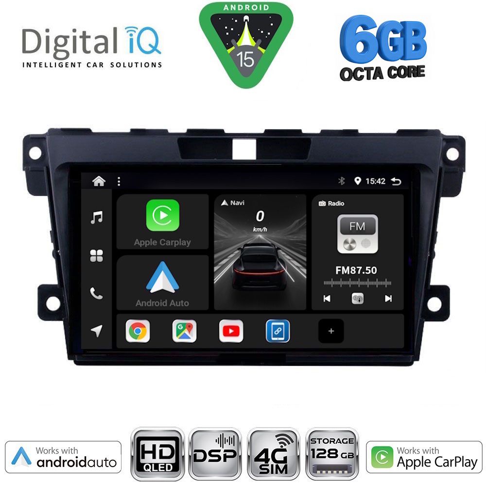 Βλησαρούλης Car Center - DIGITAL IQ BXF 17389_CPAA (9inc) MULTIMEDIA TABLET for MAZDA CX7 mod. 2006-2012