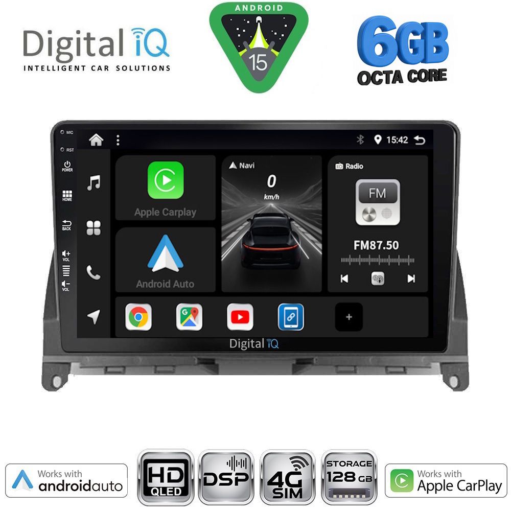 Βλησαρούλης Car Center - DIGITAL IQ BXF 17405_CPAA (9inc) MULTIMEDIA TABLET for MERCEDES C (W204) mod. 2007-2011