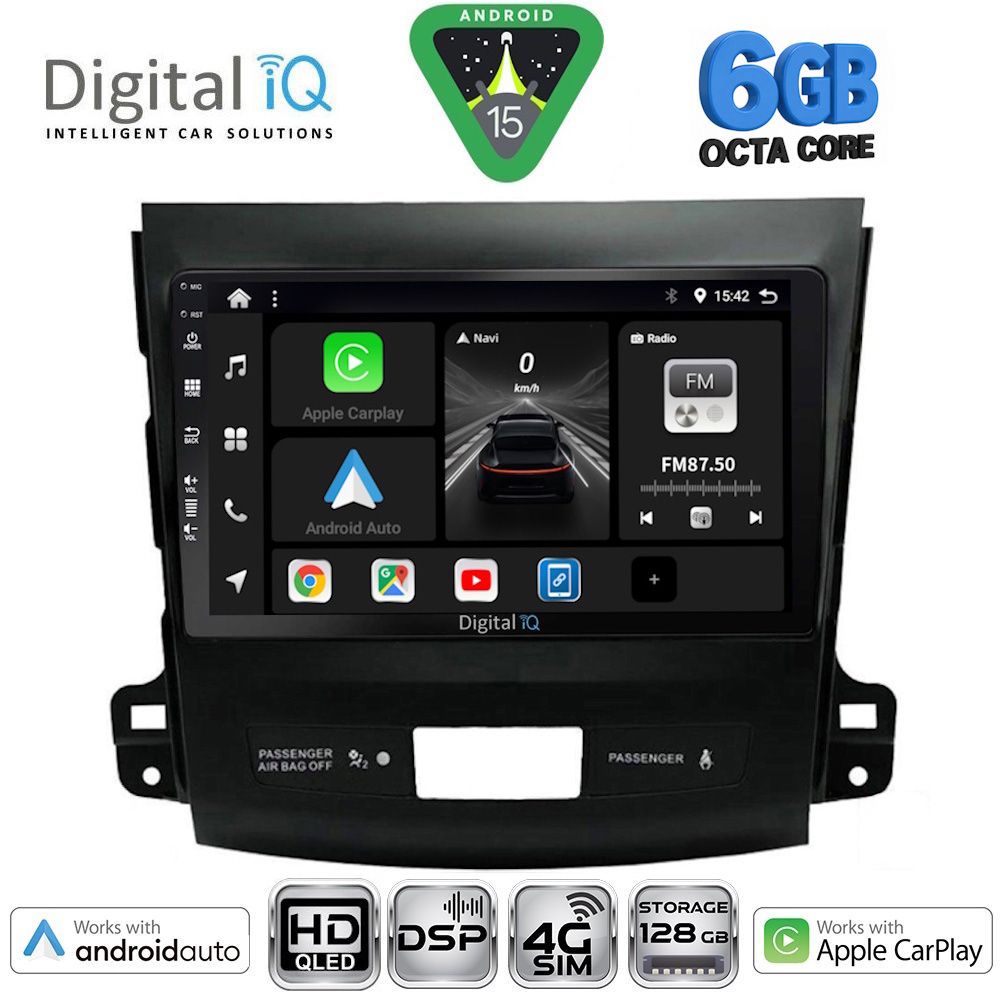 Βλησαρούλης Car Center - DIGITAL IQ BXF 17442_CPAA (9inc) MULTIMEDIA TABLET for CITROEN C-CROSSER | MITSUBISHI OUTLANDER | PEUGEOT 4007 mod. 2006-2012