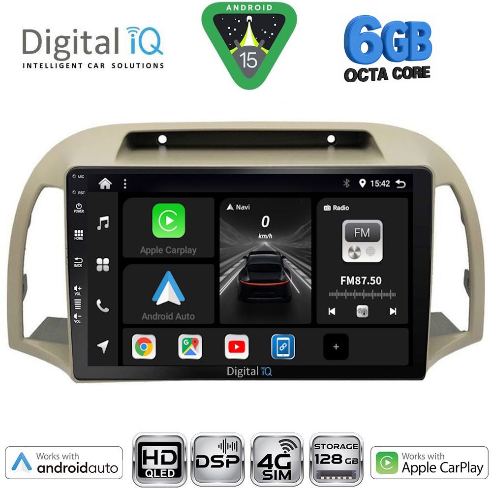 Βλησαρούλης Car Center - DIGITAL IQ BXF 17457BG_CPAA (9inc) MULTIMEDIA TABLET for NISSAN MICRA K12 mod. 2002-2010 (BEIGE)