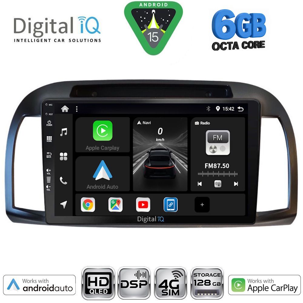 Βλησαρούλης Car Center - DIGITAL IQ BXF 17457BL_CPAA (9inc) MULTIMEDIA TABLET for NISSAN MICRA K12 mod. 2002-2010 (BLACK)