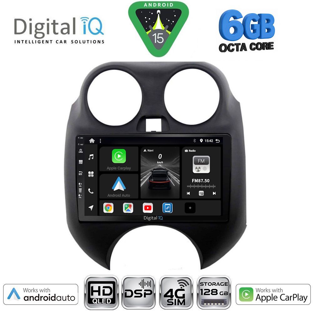 Βλησαρούλης Car Center - DIGITAL IQ BXF 17459_CPAA (9inc) MULTIMEDIA TABLET for NISSAN MICRA mod. 2010-2014
