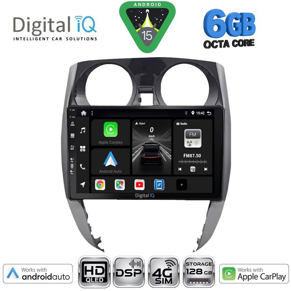 Βλησαρούλης Car Center - DIGITAL IQ BXF 17464_CPAA (10inc) MULTIMEDIA TABLET for NISSAN NOTE mod. 2012-2020