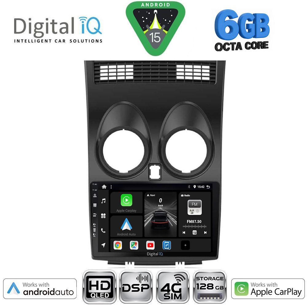Βλησαρούλης Car Center - DIGITAL IQ BXF 17466_CPAA (9inc) MULTIMEDIA TABLET for NISSAN QASHQAI mod. 2007-2014