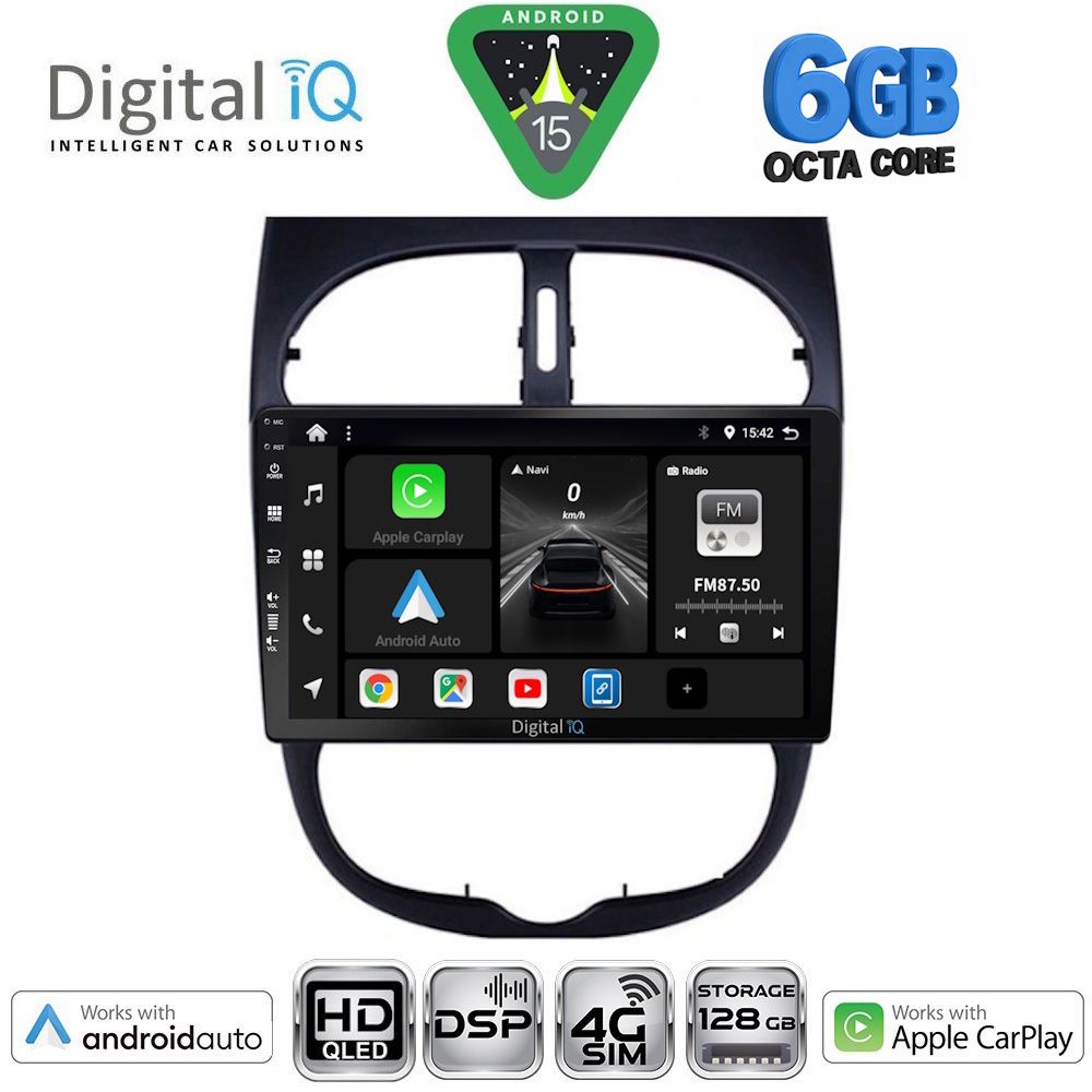 Βλησαρούλης Car Center - DIGITAL IQ BXF 17506_CPAA (9inc) MULTIMEDIA TABLET for PEUGEOT 206 mod. 1998-2006