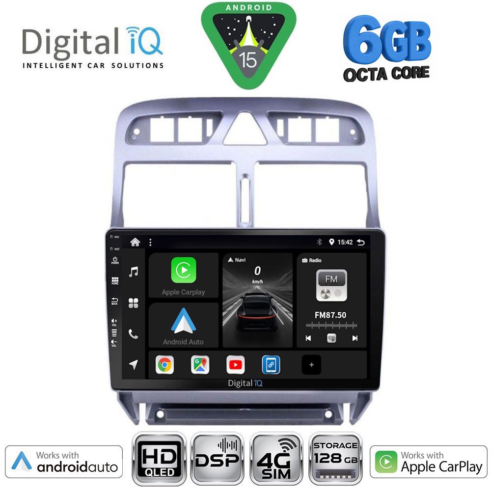 Βλησαρούλης Car Center - DIGITAL IQ BXF 17512_CPAA (9inc) MULTIMEDIA TABLET for PEUGEOT 307 mod. 2001-2008