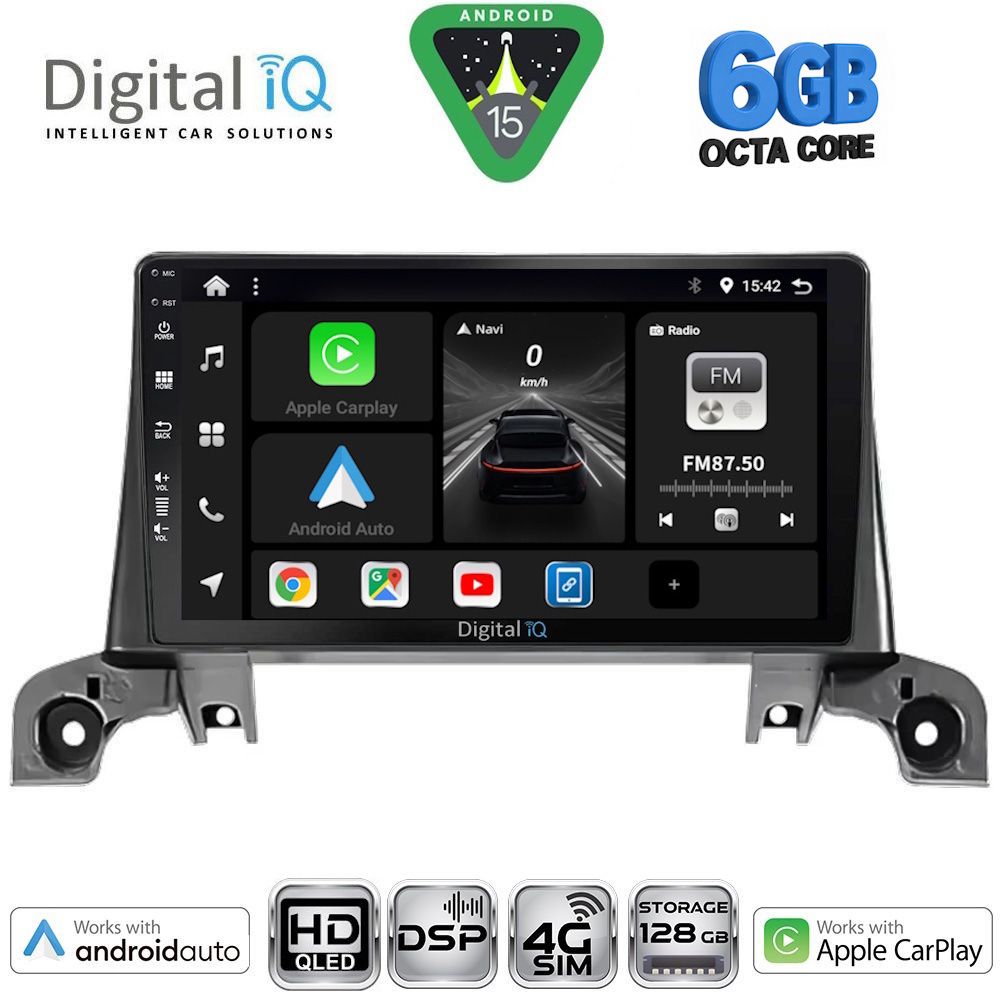 Βλησαρούλης Car Center - DIGITAL IQ BXF 17519_CPAA (9inc) MULTIMEDIA TABLET for PEUGEOT 3008 - 5008 mod. 2016-2024
