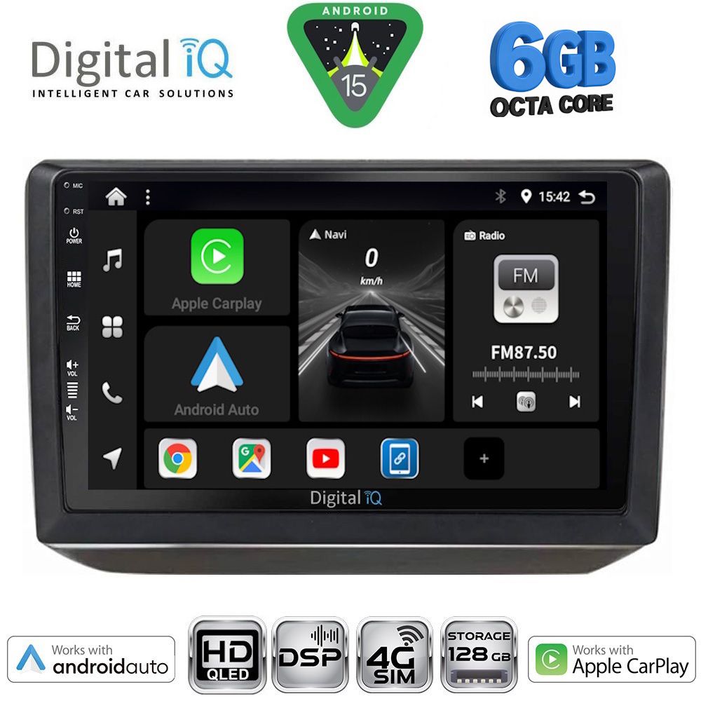 Βλησαρούλης Car Center - DIGITAL IQ BXF 17581_CPAA (10inc) MULTIMEDIA TABLET for SKODA FABIA mod. 2008-2014