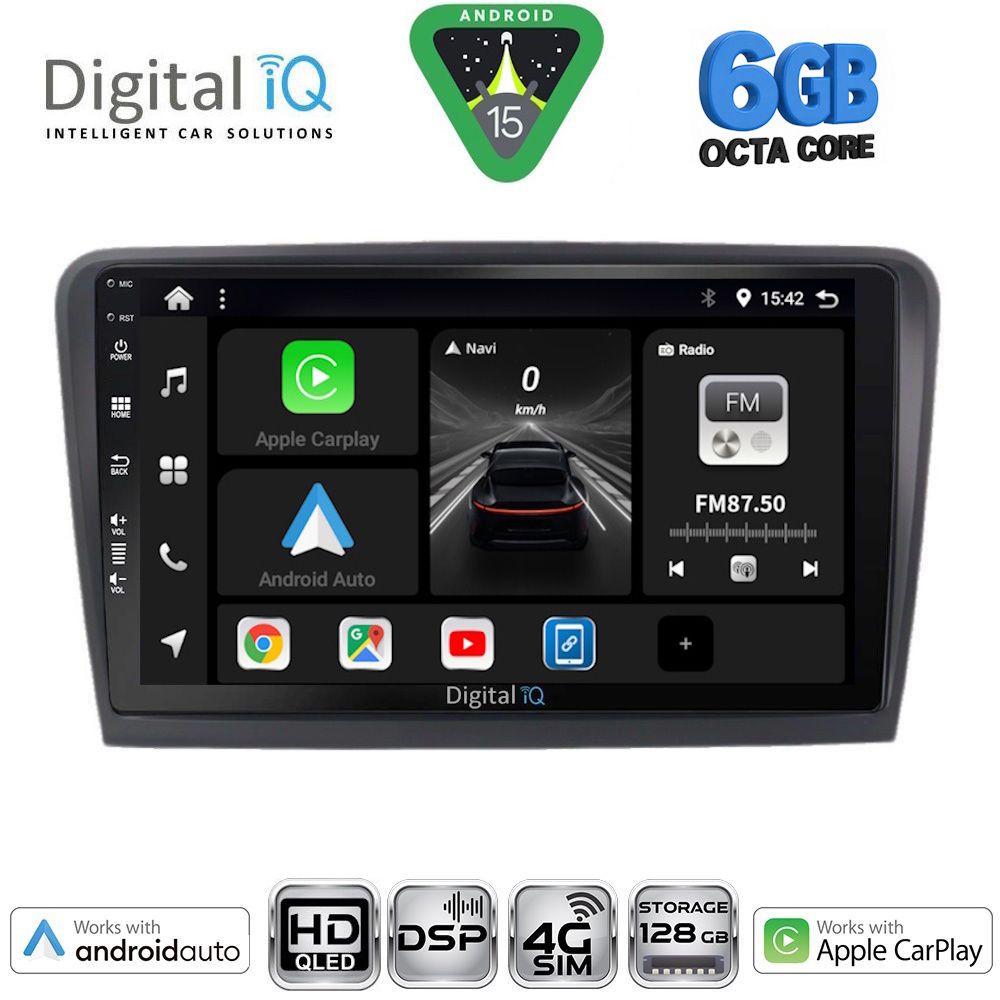 Βλησαρούλης Car Center - DIGITAL IQ BXF 17601_CPAA (9inc) MULTIMEDIA TABLET for SKODA RAPID  mod. 2012-2023