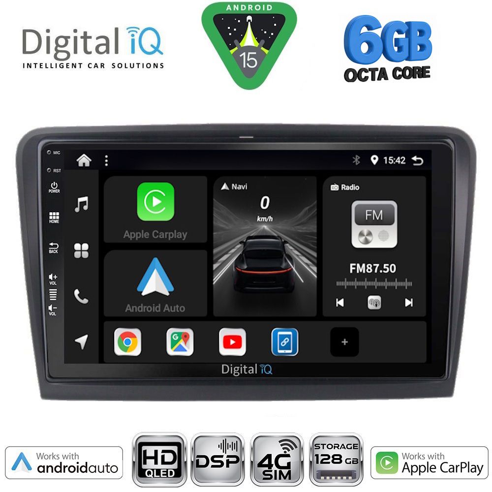 Βλησαρούλης Car Center - DIGITAL IQ BXF 17604B_CPAA (10inc) MULTIMEDIA TABLET for SKODA SUPERB mod. 2008-2015