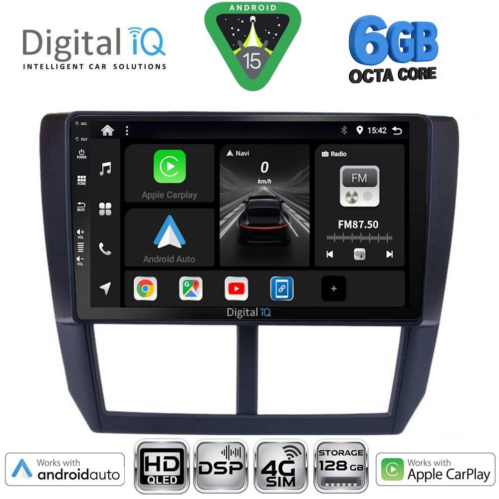 Βλησαρούλης Car Center - DIGITAL IQ BXF 17662_CPAA (9inc) MULTIMEDIA TABLET for SUBARU FORESTER - IMPREZA - XV mod. 2008-2013