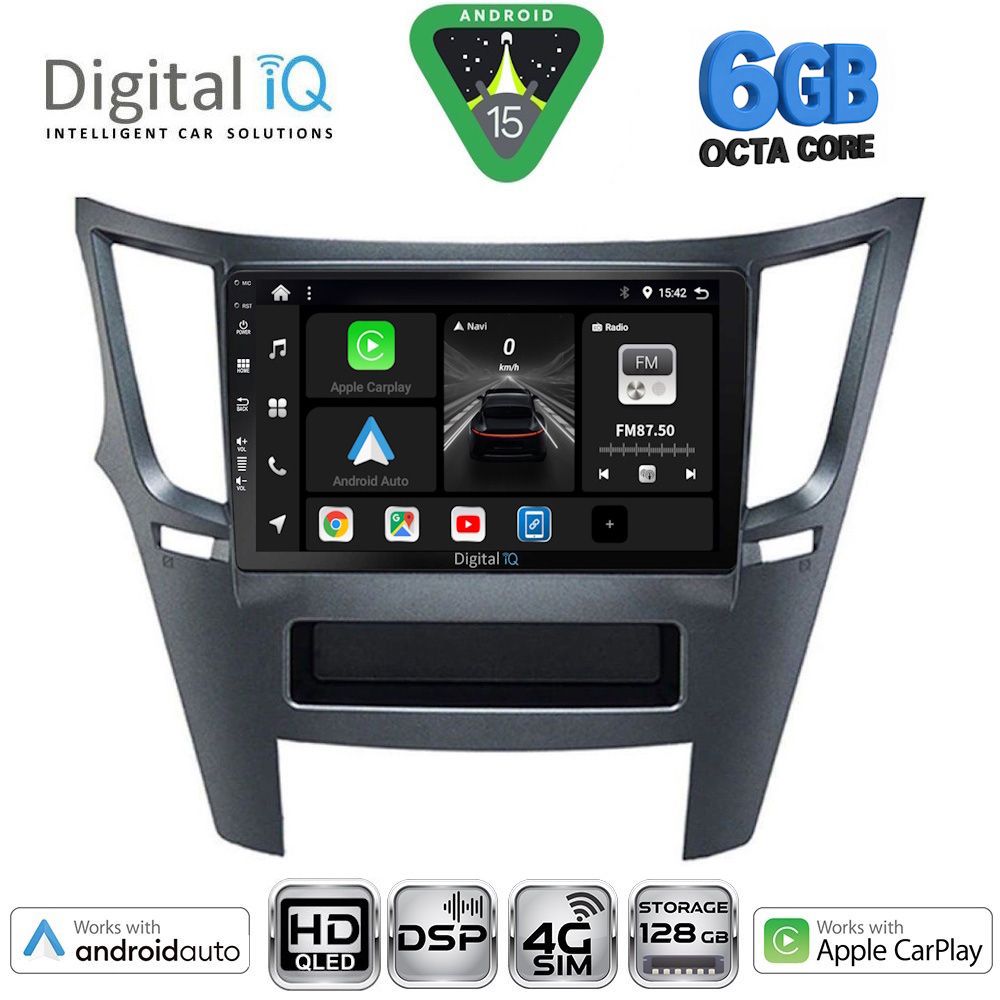 Βλησαρούλης Car Center - DIGITAL IQ BXF 17667_CPAA (9inc) MULTIMEDIA TABLET for SUBARU LEGACY - OUTBACK mod. 2009-2014