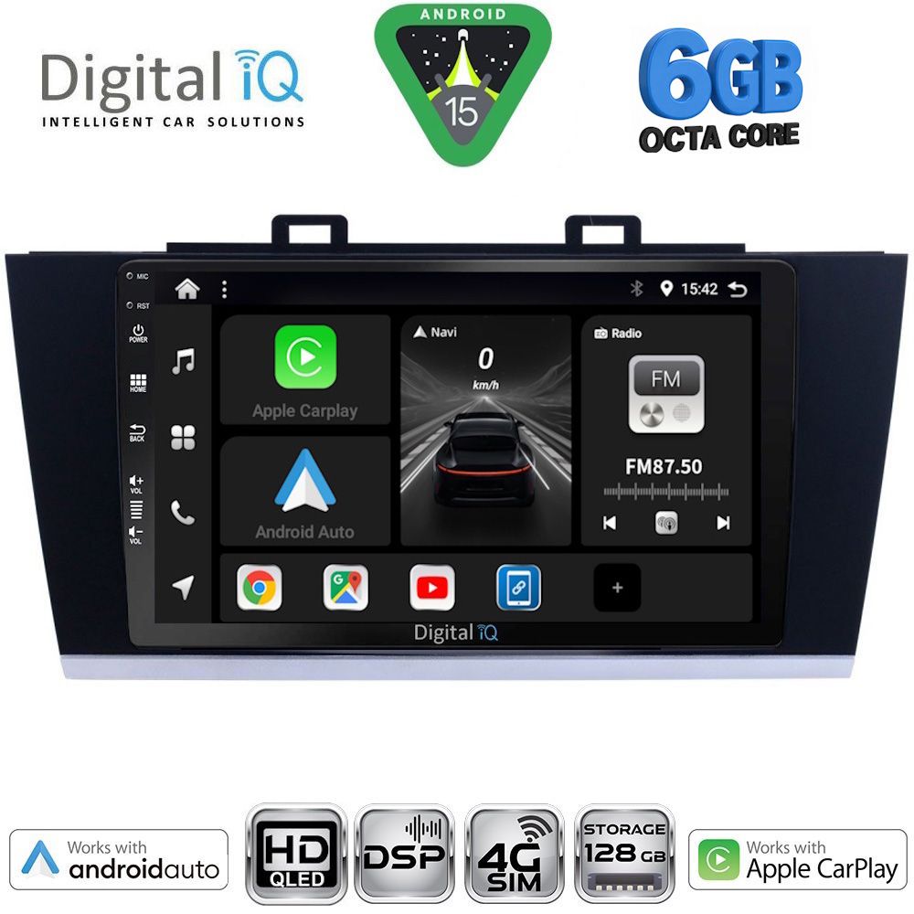 Βλησαρούλης Car Center - DIGITAL IQ BXF 17668_CPAA (9inc) MULTIMEDIA TABLET for SUBARU LEGACY - OUTBACK mod. 2014-2019