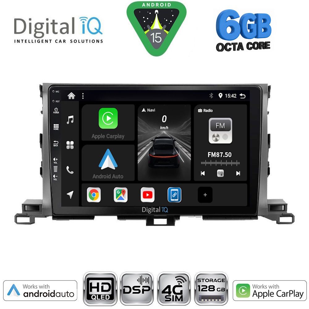Βλησαρούλης Car Center - DIGITAL IQ BXF 17700_CPAA (10inc) MULTIMEDIA TABLET for TOYOTA HIGHLANDER mod. 2014-2019